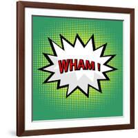 Wham! Comic Cloud in Pop Art Style-PiXXart-Framed Art Print