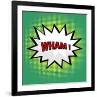 Wham! Comic Cloud in Pop Art Style-PiXXart-Framed Art Print