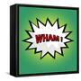 Wham! Comic Cloud in Pop Art Style-PiXXart-Framed Stretched Canvas