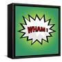 Wham! Comic Cloud in Pop Art Style-PiXXart-Framed Stretched Canvas