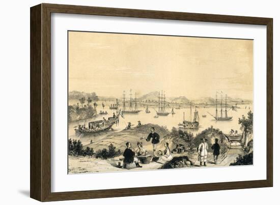 Whampoa Near Canton, the Anchorage for European Shipping, 1847-JW Giles-Framed Giclee Print