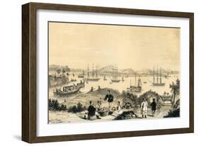 Whampoa Near Canton, the Anchorage for European Shipping, 1847-JW Giles-Framed Giclee Print