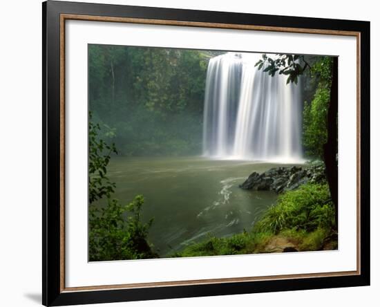 Whangarei Falls, Whangarei, Northland, New Zealand-David Wall-Framed Photographic Print