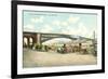 Wharf and Eads Bridge, St. Louis, Missouri-null-Framed Premium Giclee Print