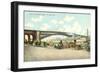 Wharf and Eads Bridge, St. Louis, Missouri-null-Framed Art Print