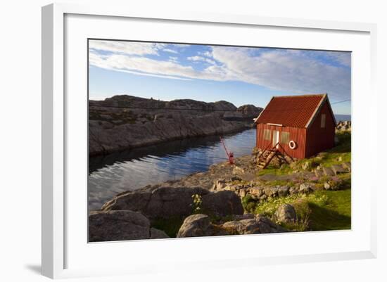 Wharf and Shed, Lindesnes Fyr Lighthouse, Lindesnes, Vest-Agder, Norway, Scandinavia, Europe-Doug Pearson-Framed Photographic Print