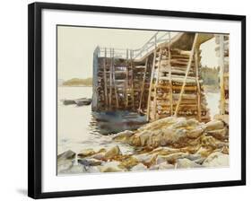 Wharf at Ironbound, 1922-John Singer Sargent-Framed Giclee Print