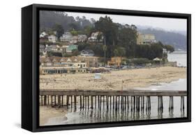 Wharf, Capitola, Santa Cruz County, California, United States of America, North America-Richard Cummins-Framed Stretched Canvas