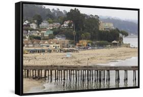 Wharf, Capitola, Santa Cruz County, California, United States of America, North America-Richard Cummins-Framed Stretched Canvas
