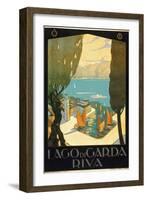 Wharf on Lake Garda Italy-null-Framed Giclee Print