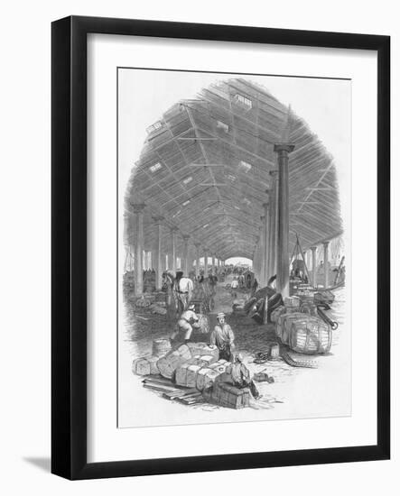Wharf Shed of the Trafalgar Dock, Liverpool, England, 1847-Mason Jackson-Framed Giclee Print