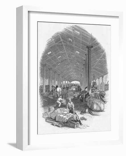 Wharf Shed of the Trafalgar Dock, Liverpool, England, 1847-Mason Jackson-Framed Giclee Print