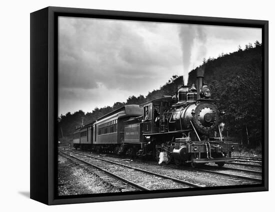 Wharton and Northern Railroad Train-null-Framed Stretched Canvas