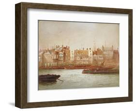 Wharves at Limehouse, London, C1850-Frederick J Goff-Framed Giclee Print