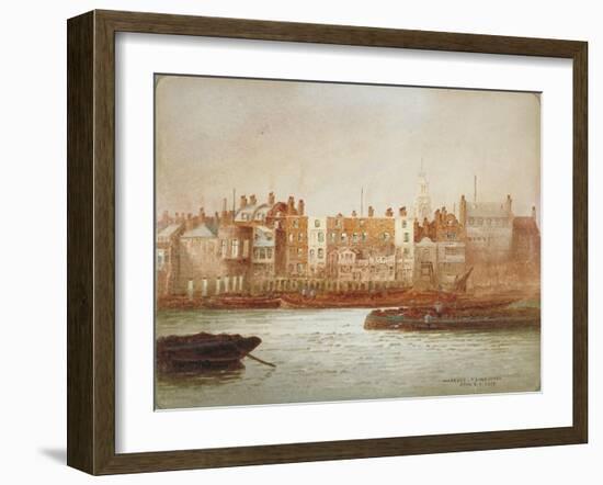 Wharves at Limehouse, London, C1850-Frederick J Goff-Framed Giclee Print