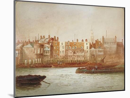 Wharves at Limehouse, London, C1850-Frederick J Goff-Mounted Giclee Print