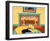 What A Ball Yellow Black Cat-Stephen Huneck-Framed Giclee Print