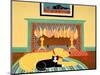 What A Ball Yellow Black Cat-Stephen Huneck-Mounted Giclee Print