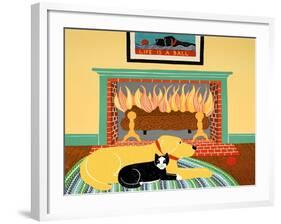 What A Ball Yellow Black Cat-Stephen Huneck-Framed Giclee Print