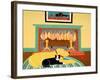 What A Ball Yellow Black Cat-Stephen Huneck-Framed Giclee Print