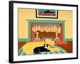 What A Ball Yellow-Stephen Huneck-Framed Giclee Print