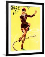 What a Break Pin-Up 1944-Gil Elvgren-Framed Art Print