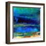 What a Color Art Series Abstract X-Ricki Mountain-Framed Art Print