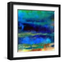 What a Color Art Series Abstract X-Ricki Mountain-Framed Art Print