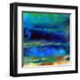 What a Color Art Series Abstract X-Ricki Mountain-Framed Art Print