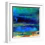 What a Color Art Series Abstract X-Ricki Mountain-Framed Art Print