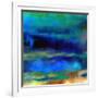 What a Color Art Series Abstract X-Ricki Mountain-Framed Art Print