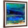 What a Color Art Series Abstract X-Ricki Mountain-Framed Art Print