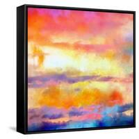 What a Color Art Series Abstract-Ricki Mountain-Framed Stretched Canvas