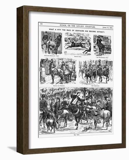 What a Pity the Race of Centaurs Has Become Extinct!, 1866-George Du Maurier-Framed Giclee Print