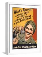 What a Record! WWII Poster-null-Framed Giclee Print