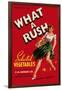 What a Rush - Vegetable Crate Label-Lantern Press-Framed Art Print