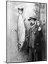 What a Whopper! a Victorian Gentleman Stands Proudly Next to the Salmon He Has Caught-null-Mounted Photographic Print