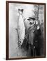 What a Whopper! a Victorian Gentleman Stands Proudly Next to the Salmon He Has Caught-null-Framed Photographic Print