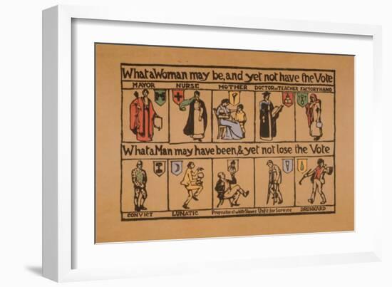 What a Woman May Be, and Yet Not Have the Vote-null-Framed Giclee Print
