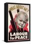 What About Me?' 'Labour for Peace', British Labour Party Poster, 1930-39-null-Framed Stretched Canvas