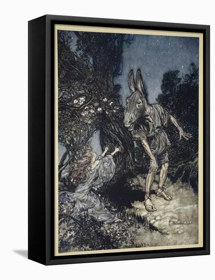 What Angel Wakes Me from My Flowery Bed?-Arthur Rackham-Framed Stretched Canvas