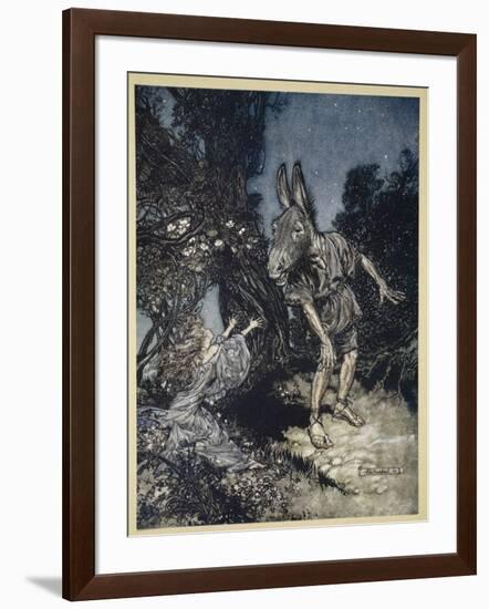 What Angel Wakes Me from My Flowery Bed?-Arthur Rackham-Framed Giclee Print