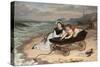 What are the Wild Waves Saying?-Charles Wynne Nicholls-Stretched Canvas
