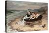 What are the Wild Waves Saying?-Charles Wynne Nicholls-Stretched Canvas