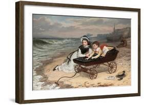 What are the Wild Waves Saying?-Charles Wynne Nicholls-Framed Giclee Print