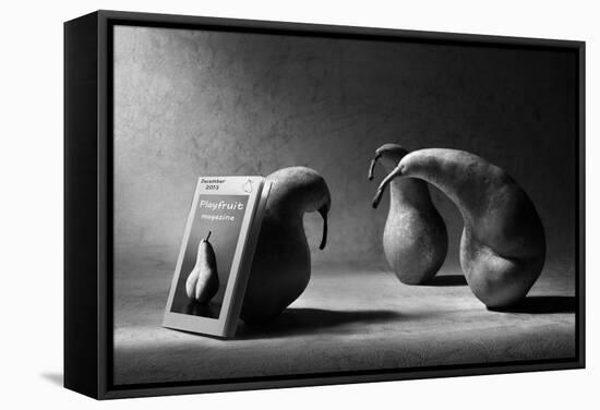 What are You Reading, Son?!-Victoria Ivanova-Framed Stretched Canvas