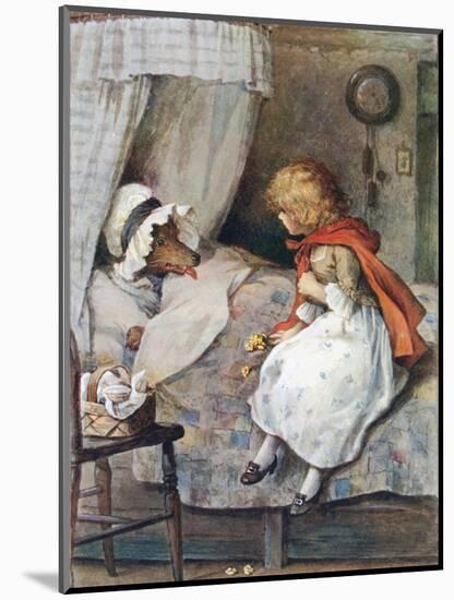 'What Big Eyes You Have, Grandmother!' Said She-William Henry Margetson-Mounted Giclee Print