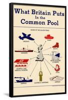 What Britain Puts in the Common Pool WWII War Propaganda Art Print Poster-null-Framed Poster