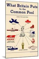 What Britain Puts in the Common Pool WWII War Propaganda Art Print Poster-null-Mounted Poster