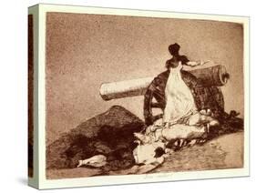 What Courage! Plate 7 'The Disasters of War-Francisco de Goya-Stretched Canvas